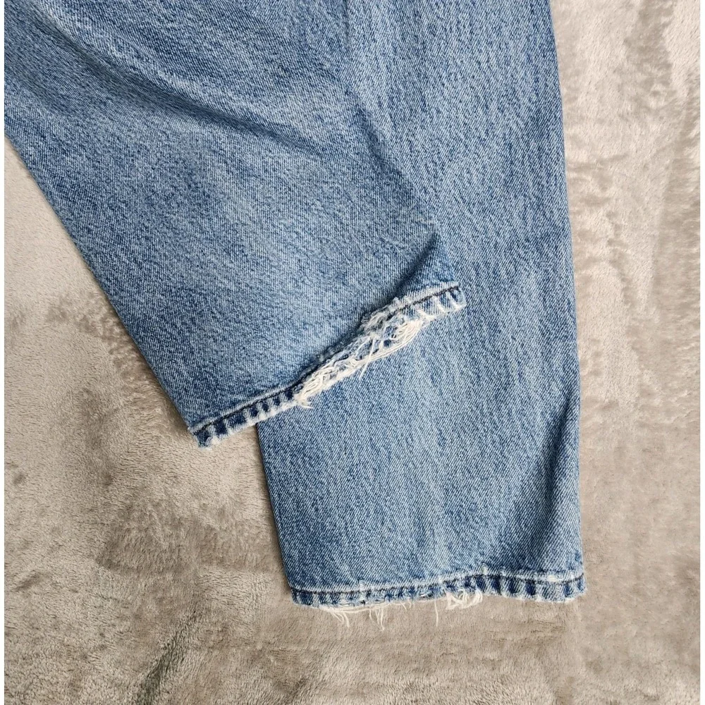 Harley Davidson Mens 34 x 34 Blue Denim Pants Traditional Fit Distressed Grunge